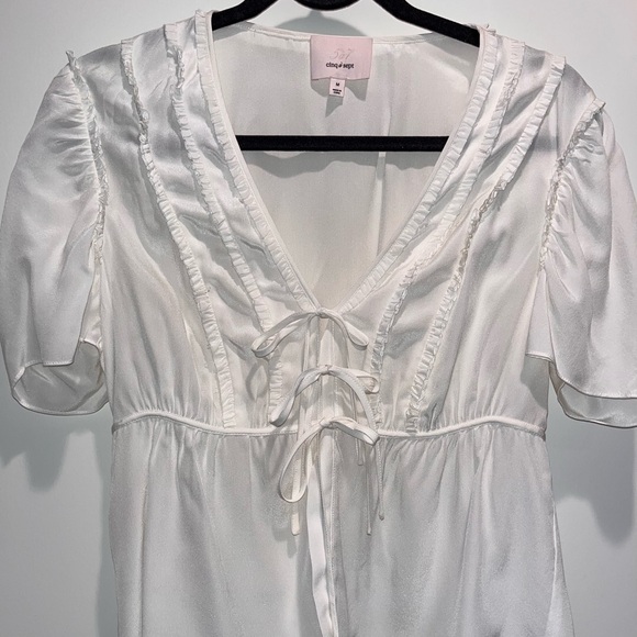 White Sheer Blouse - Picture 6 of 14
